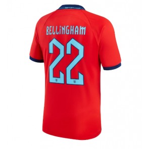 England Jude Bellingham #22 Udebanetrøje VM 2022 Kort ærmer